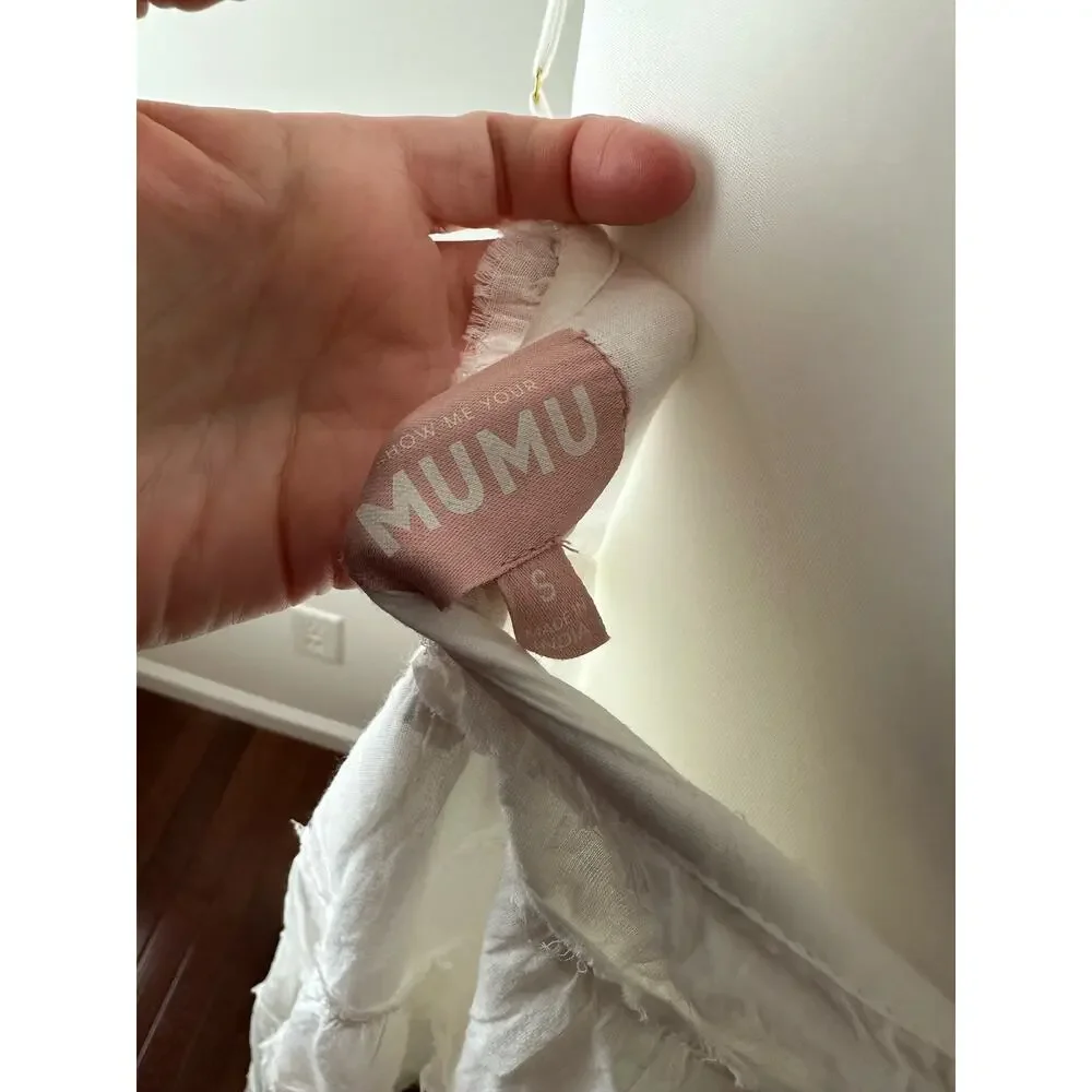 New w/FLAW Show Me Your Mumu Gracie Midi Dress White- Small - Picture 6 of 10